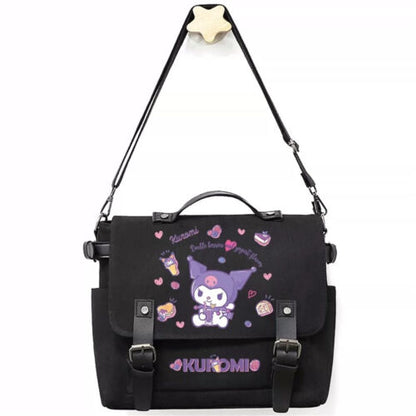 Cute My Melody Cartoon Kuromi Shoulder Messenger Bag Student Canvas Shoulder Bag
