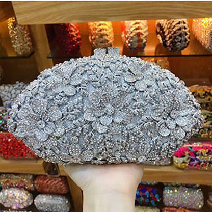 Lady New Stones Clutch Bag With Chain Quality Rhinestone Wedding Clutches Purse