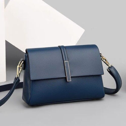 Genuine Leather Bag Fashion One Shoulder Messenger Square Crossbody Polyester