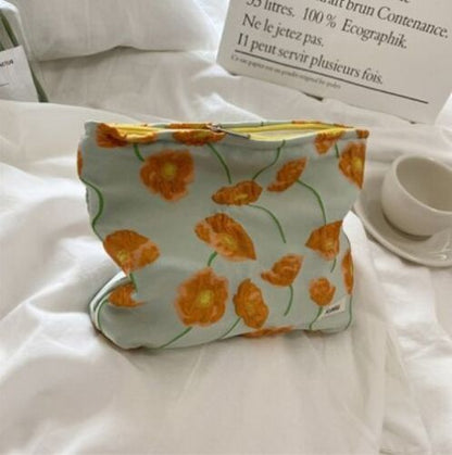 1PC Butterfly Embroidered Cosmetic Bag Travel Cosmetic Pouch Make Up Storage Bag