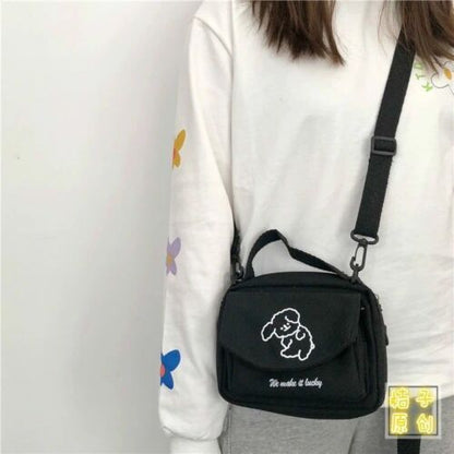 Bags Ladies Canvas Printed Cute Envelope Bag Student Shoulder Bag Evening Purse