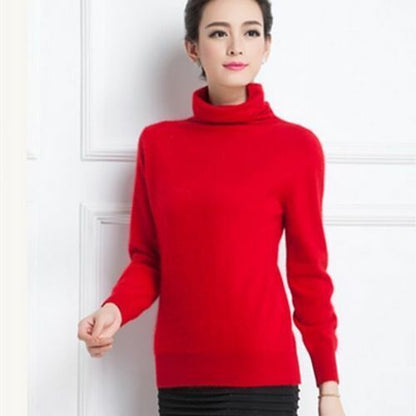 Women Sweaters Turtleneck Pullover Cashmere Knitted Soft Warm Clothes Jumper Top
