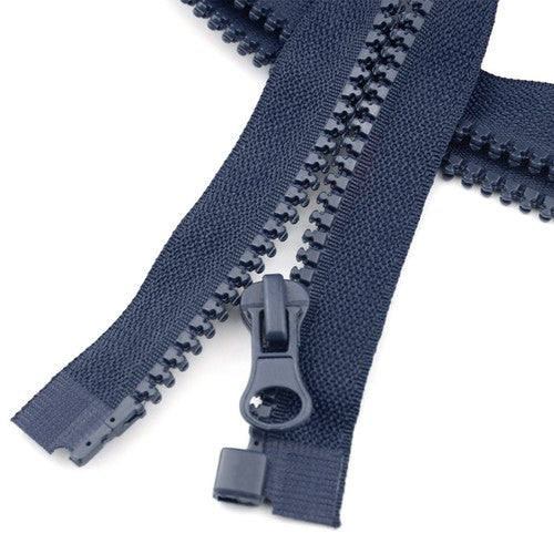 5Pcs Chunky Zip Open End Separating Zipper for Sewing Jacket Coats Plastic Teeth