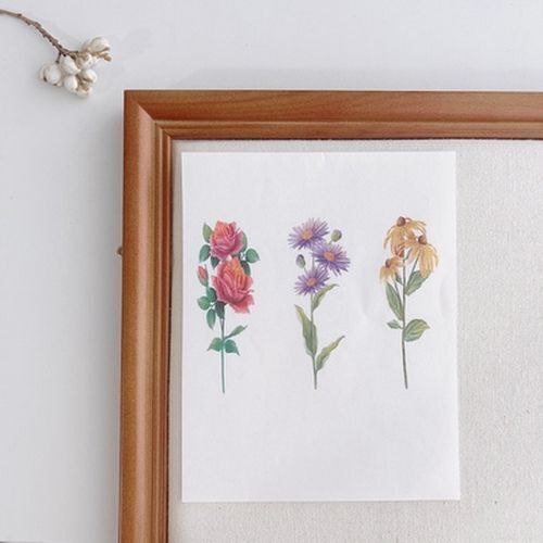 Polymer Image Transfer Paper Plants Flowers Leaf Decals DIY Jewelry Craft Tools