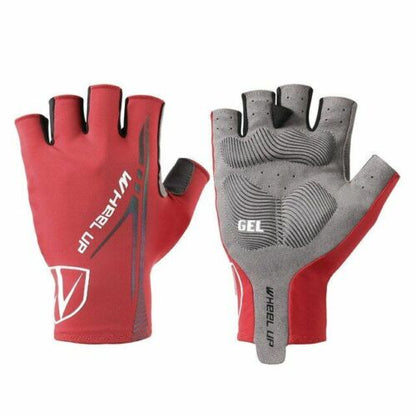 Unisex Cycling Gloves Wheel Up Bike Gel Half Finger Wears Finger Outdoor Sport