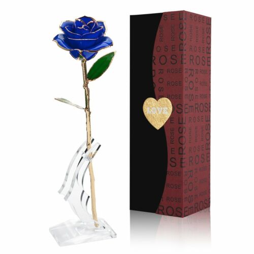 Gold Plated Real Rose 24K Dipped Flower Valentine's Day Love Gift For Her Decor