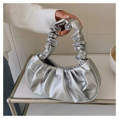 Pleated Handbags Synthetic Bags Leisure Shopping Shoulder Bags Dumpling Handbag