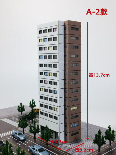1:300 Building Model Street High-rise Building Railway House Scene Model