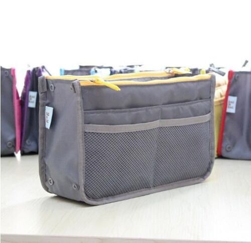 Cosmetic Bag Organizer Insert Purse Makeup Storage Traveling Handbag 10*28*18 CM