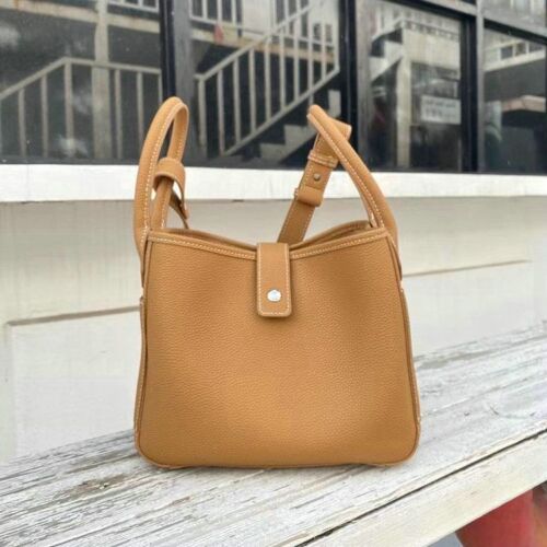 Genuine Cow Leather Shoulder Bags Large Tote Versatile Bucket Handbag Purse 1 PC