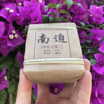 400g Yunnan Raw Pu-erh Brick Tea Bingdao Nanpo Pu'er Raw Tea Brick Organic Puerh