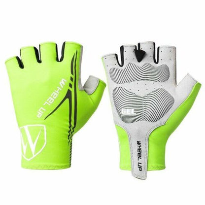 Unisex Cycling Gloves Wheel Up Bike Gel Half Finger Wears Finger Outdoor Sport