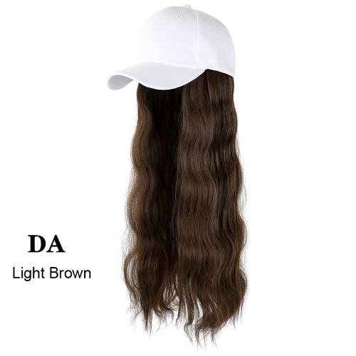 Baseball Cap Wig Kinky Straight Hat Synthetic Hair Wigs Natural Adjustable Hat