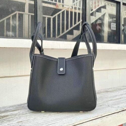 Genuine Cow Leather Shoulder Bags Large Tote Versatile Bucket Handbag Purse 1 PC