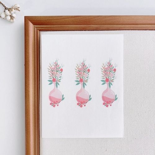 Polymer Image Transfer Paper Plants Flowers Leaf Decals DIY Jewelry Craft Tools