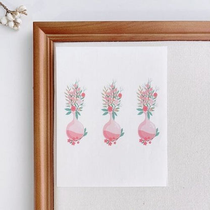 Polymer Image Transfer Paper Plants Flowers Leaf Decals DIY Jewelry Craft Tools