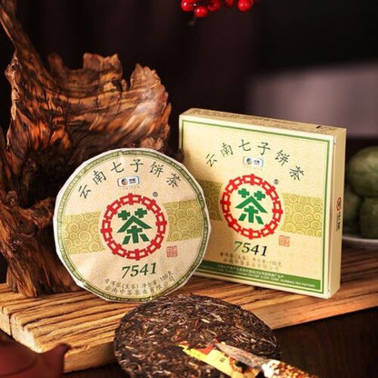 COFCO Puerh Tea Menghai Seven Sons Cake Classic 7541 Puerh Raw Tea Cake 150g