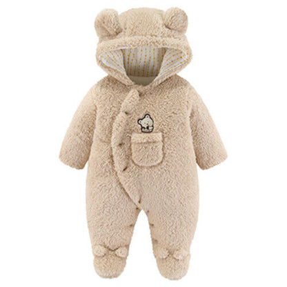 Infant Girl Overall Jumpsuit Spring Autumn Hooded Baby Months Newborn Clothes