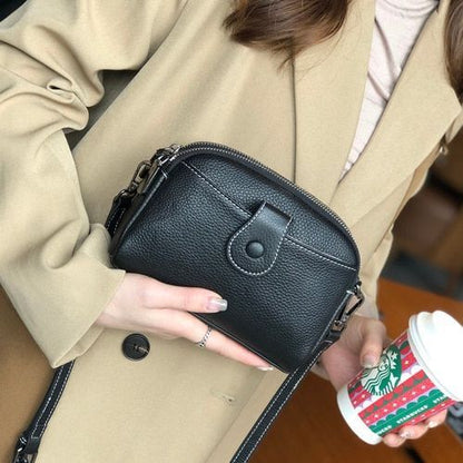 Genuine Cow Leather Shoulder Bag Small Crossbody Purse White Shoulder Bags Flap