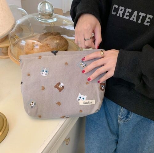 1PC Butterfly Embroidered Cosmetic Bag Travel Cosmetic Pouch Make Up Storage Bag
