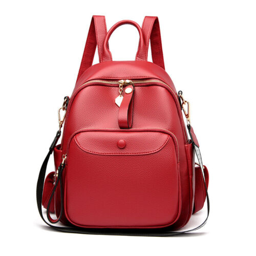 Women's Ladies Leather Backpack Purse Anti-Theft Travel Shoulder Bag Satchel
