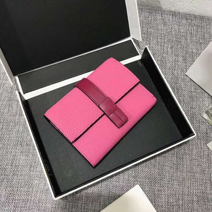 Short Wallet Contras Colors Zipper Wallet Multi-card Coin Purse 3-fold Polyester