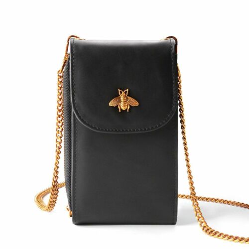 Women Leather Phone Purse Card Holders Crossbody Shoulder Bag With Chain Strap