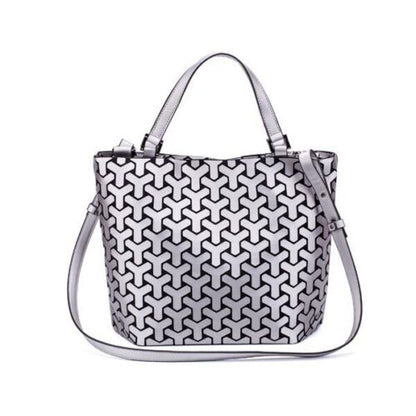 Luminous Big Bag Holographic Reflective Geometric Shoulder Bags Handbags Zipper