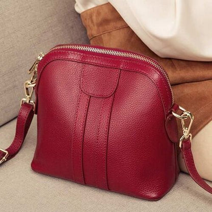 Genuine Leather Purse Shoulder Bag 20*9*18 CM Blue Purple Gray Red Black Handbag