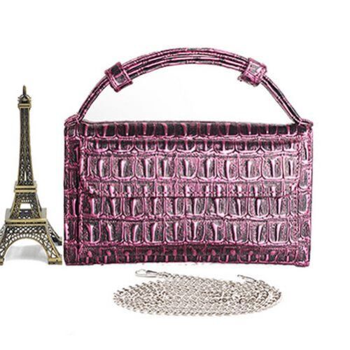 Leather Clutch Crossbody Bag Gold Luxury Serpentine Clutch Purse Messenger Bags