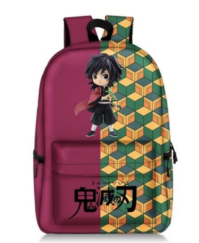 Backpack Waterproof Student School Bag Bookbag Cosplay Travel Fashion Red Purple
