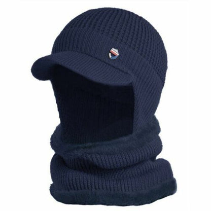 Winter Hat Bandana Scarf Outdoor Ear Protection Warm Thick Bicycle Knitted Cap
