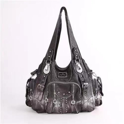 Handbags Shoulder Bags Synthetic Leather Satchel Purse Traveling Bag Polyester