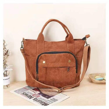Shoulder Bag Women Vintage Shopping Bags Zipper Student Bookbag Handbags Casual