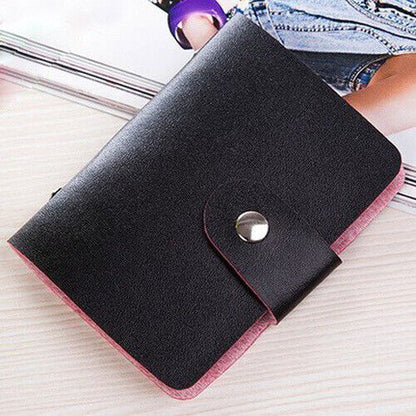 Credit Card ID Holder Women's Card Package Men's Leather Cards Bag Case Business