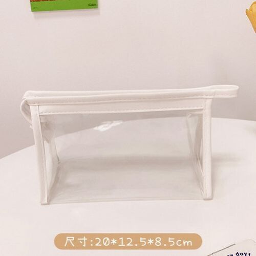Transparent Cosmetic Bag Zipper Clear Makeup Purse Travel Toiletry Storage Pouch