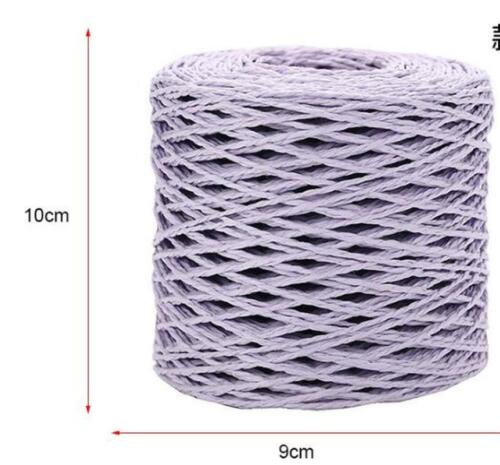 200M 2mm Raffia Paper Cord StrawRope Yarn DIY Crochet Summer Beach Hat Bag Craft