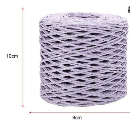 200M 2mm Raffia Paper Cord StrawRope Yarn DIY Crochet Summer Beach Hat Bag Craft