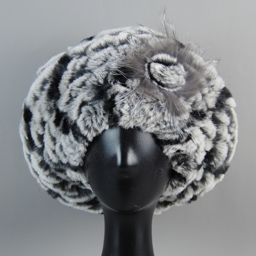 New Arrival Winter Women Fur Beret Hat Natural Fur Hats Warm Knit Rabbit Fur Cap