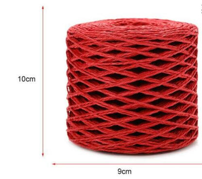 200M 2mm Raffia Paper Cord StrawRope Yarn DIY Crochet Summer Beach Hat Bag Craft