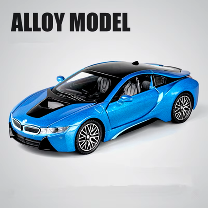 1:32 I8 New Energy Car Alloy Sports Car Model Diecast Simulation Metal Racing Ve