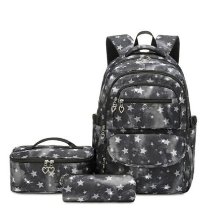 School Backpack 3 Pcs/Set Waterproof Schoolbag Satchel Pencil Bags Bookbag 1 PC
