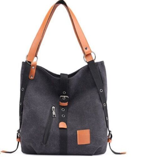 Canvas Shoulder Bag Multi Function Back Pack School Travel Bags Large Capacity