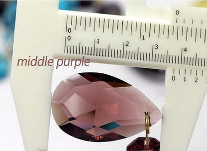 10PCS 38MM Colorful Teardrop Glass Chandelier Crystal Prisms Wedding Decoration