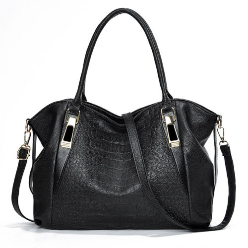 Womens PU Leather Handbags Top Handle Satchel Crossbody Shoulder Bag Tote Purse