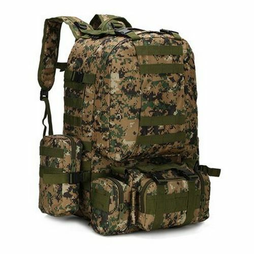 Tactical Backpack 50L Waterproof Bag Hiking Rucksack Outdoor Camping Equipment