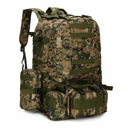 Tactical Backpack 50L Waterproof Bag Hiking Rucksack Outdoor Camping Equipment