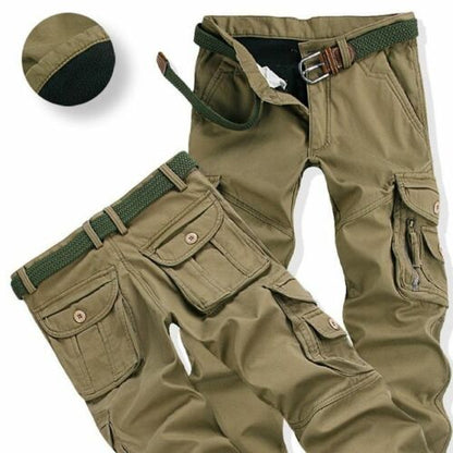 warm Cargo pants winter Outdoor Climbing Training Multi Pockets Baggy thermal M