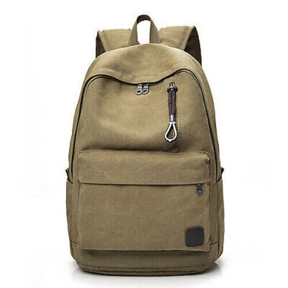 Women Men Canvas Backpacks Large School Bags Boys Girls Travel Laptop Backbag