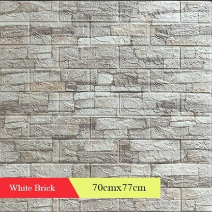 Brick Stickers Wall Decor 3D Living Room DIY Self-adhesive Waterproof Wallpapers